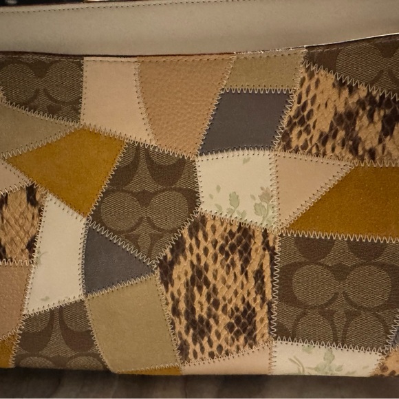 NWOT Coach Patchwork Animal Print Top Handle Bag – Beige/Tan - Picture 4 of 17